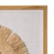 American Art Décor™ 23.5" Boho Handmade Framed Straw Shell and Linen Wall Art Décor